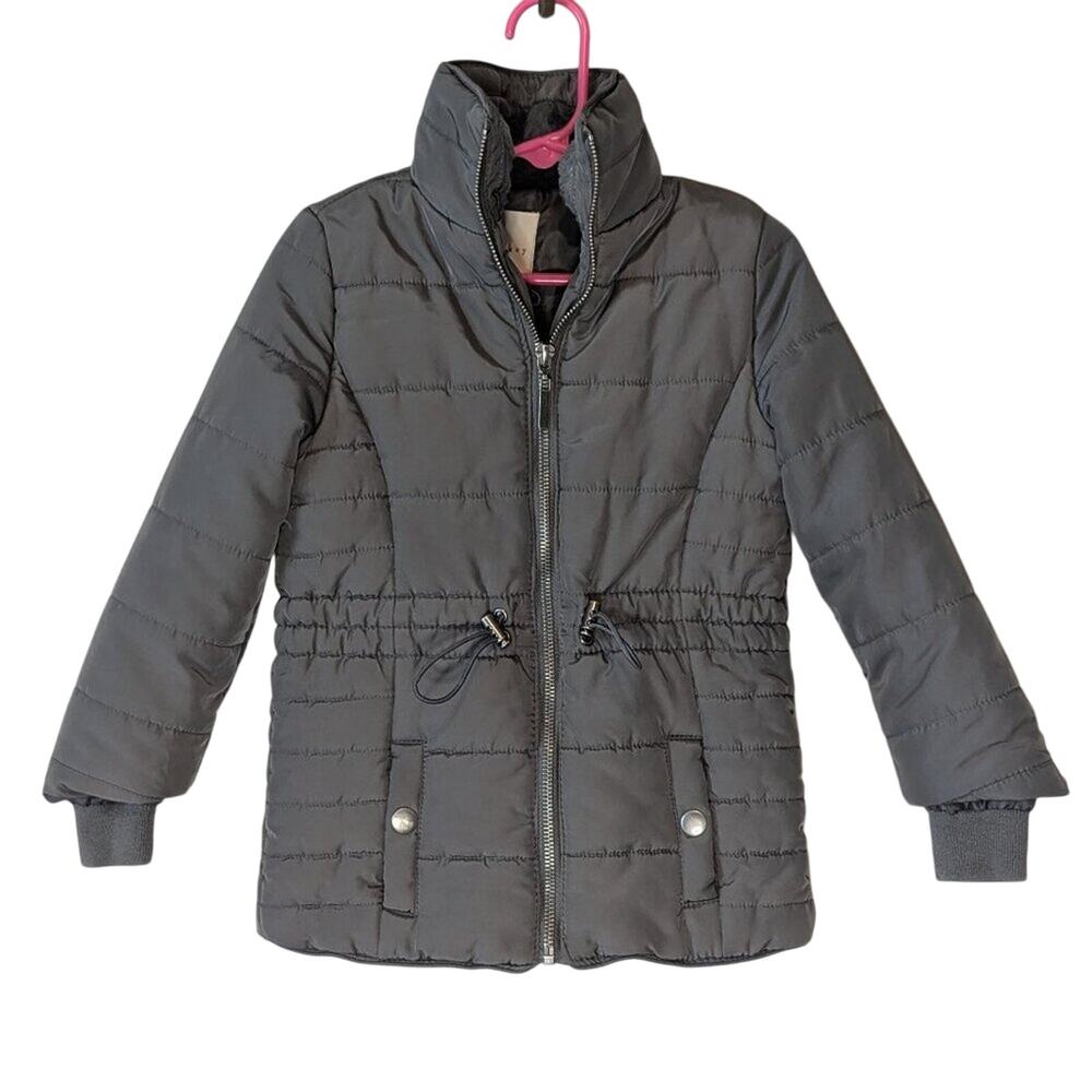 Copper Key Gray Zip Up Toddler Fuzzy Lined Collar Puffer Coat Size 2T/3T